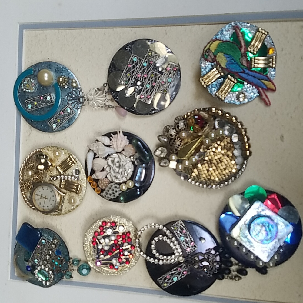 Art Deco Brooches made with refubished